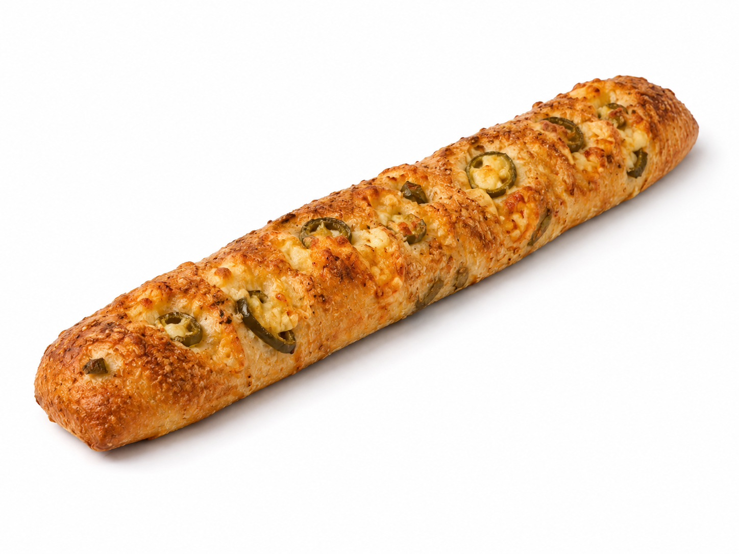 Baguette rustique aux jalapeños et fromage en grains